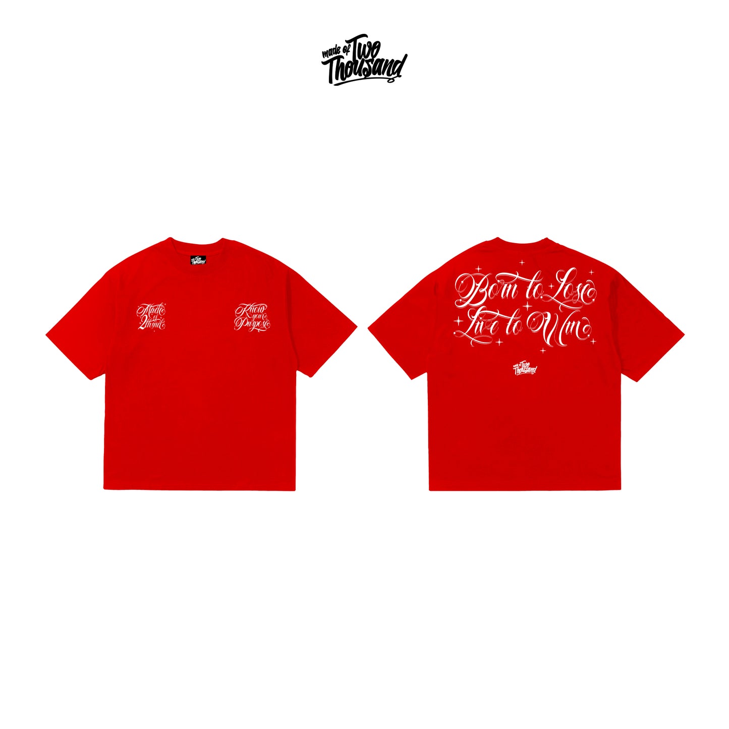 2THSND "KNOW YOUR PURPOSE" RED T-SHIRT